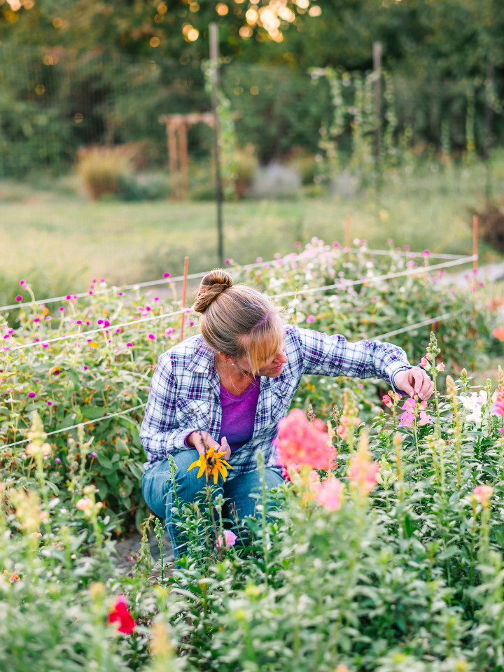 Liza in the flower field