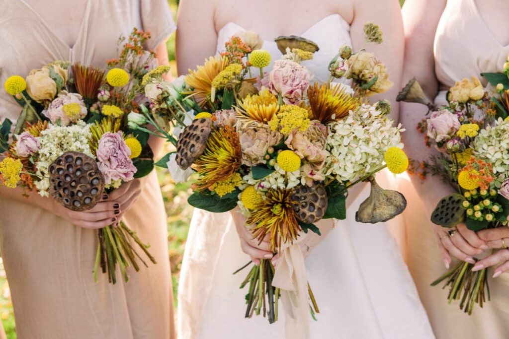 personal flowers with fresh and dried bouquets