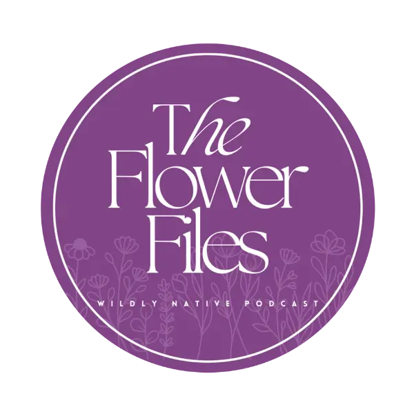 The Flower Files Purple Round Logo