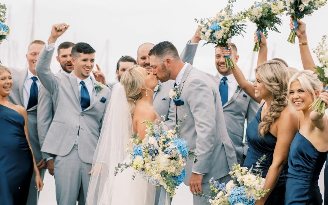 Blue & White Waterfront Wedding