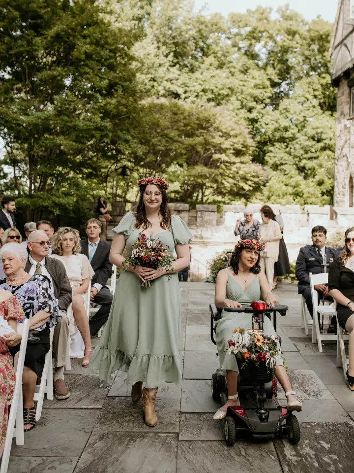 Colorful and accessible bridesmaid bouquets