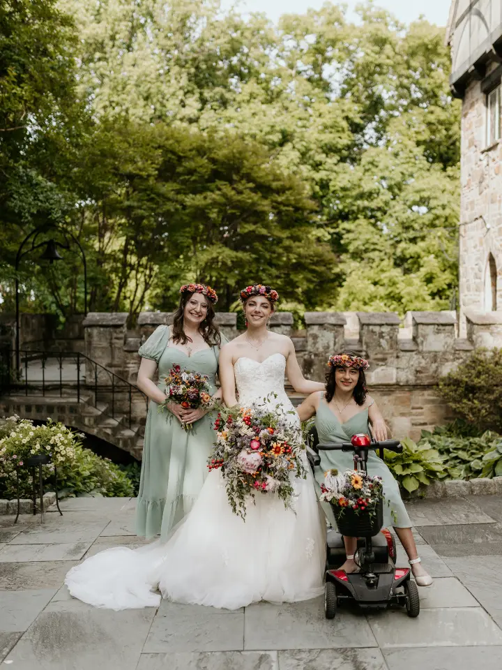 Colorful bridesmaid bouquets